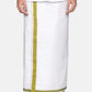 Sethukrishna Men White Solid Cotton Regular Dhoti | Swadesiicart