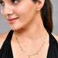 VOJ Gold-Polished Designer Chain For Women With AD Stone And Leaf | Swadesiicart