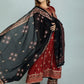 Indian Clothing Women's Red Embroidered Panelled Kurti with Trousers & With Dupatta - NOZ2TOZ - Swadesiicart