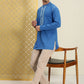 House of Pataudi Men Pure Cotton Solid Chikankari Jashn Short Kurta | Swadesiicart
