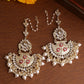 Shoshaa Gold-Polished Contemporary Chandbalis Earrings | Swadesiicart
