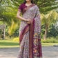 Tikhi Imli Floral Printed Zari Ready to Wear Saree | Swadesiicart