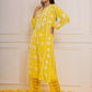 HOUSE OF KARI Floral Embroidered Chikankari Kurta | Swadesiicart