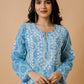HOUSE OF KARI Ethnic Motifs Printed Cotton Panelled Chikankari Kurta | Swadesiicart