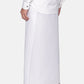 Sethukrishna Men White & Brown Solid Cotton Dhoti | Swadesiicart