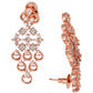 Saraf RS Jewellery Rose Gold-Polished White AD-Studded Handcrafted Jewellery Set - Swadesiicart
