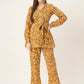 InWeave Mustard Kalamkari Print Co Ord Set With Belt - Swadesiicart