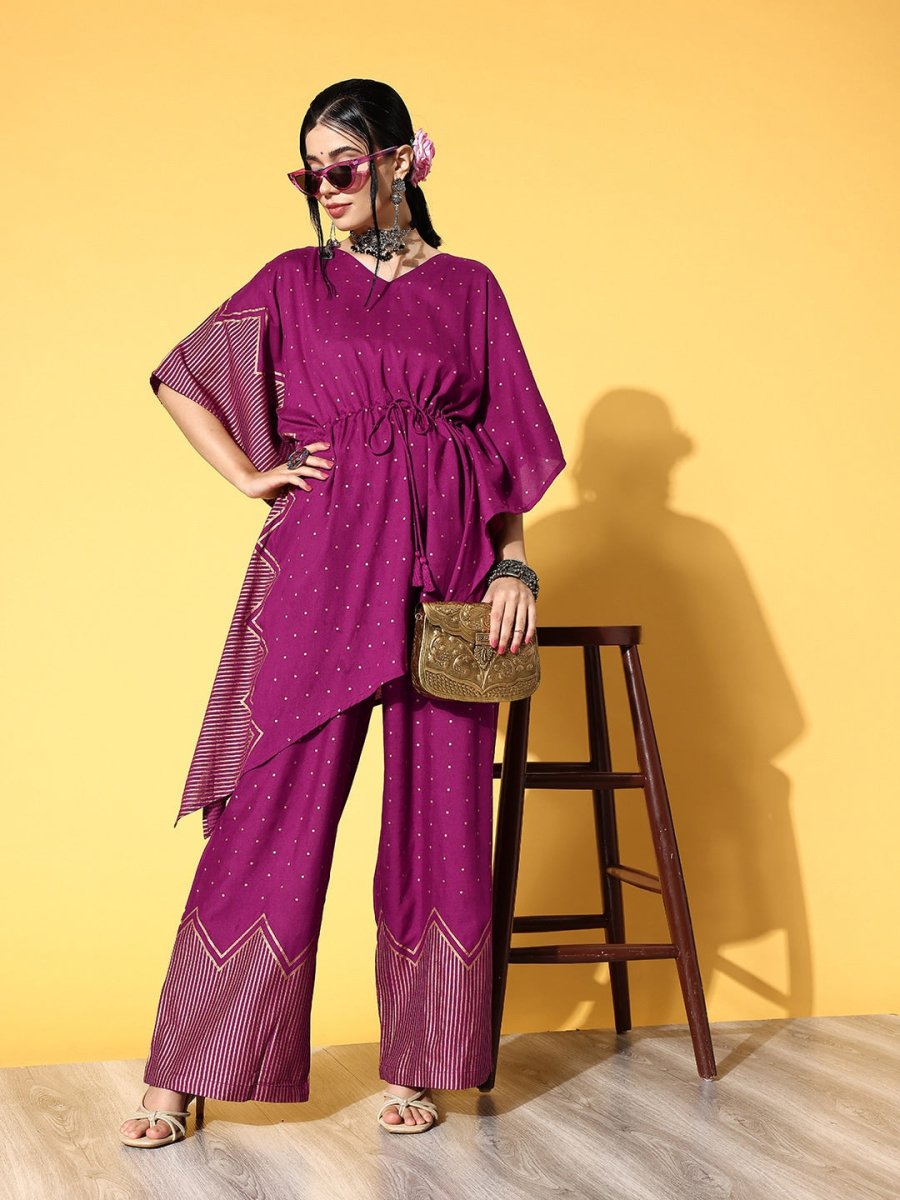 Anouk Women Geometric Viscose Rayon Co-ord Set - Swadesiicart
