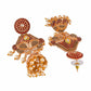 Shoshaa Maroon & Gold-Toned & Plated Contemporary Antique Jhumkas Earrings | Swadesiicart