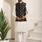Sojanya Band Collar Straight Kurta & Churidar with Nehru jacket | Swadesiicart