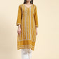 HOUSE OF KARI Ethnic Motifs Embroidered Chikankari Cotton Kurta | Swadesiicart