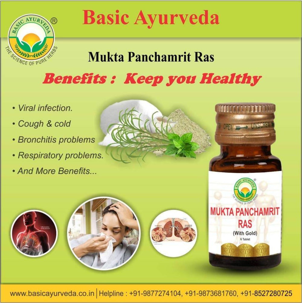 Basic Ayurveda Mukta Panchamrit Ras Benefits