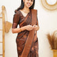 Kalini Ethnic Motifs Woven Design Zari Banarasi Saree | Swadesiicart