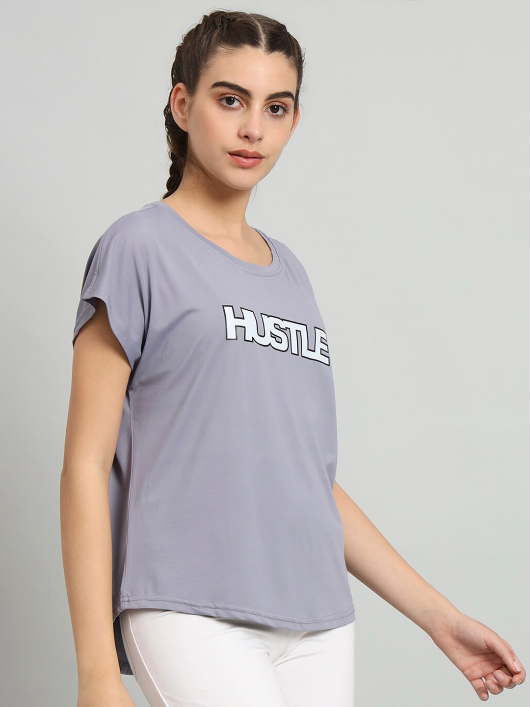 MKH Typography Printed Extended Sleeves Dri-Fit Relaxed Fit T-shirt - Swadesiicart