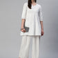 Kalini Floral Embroidered Chikankari Cotton Kurta | Swadesiicart