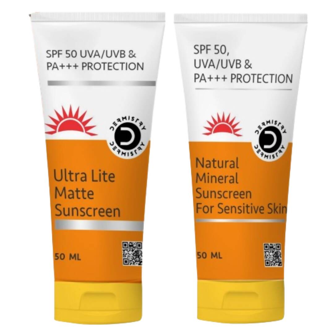 Dermistry Ultra Lite Matte Sunscreen & Natural Mineral Sunscreen - Swadesiicart