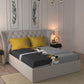 MYTRIDENT Grey Melange White Geometric Cotton 144 TC Queen Bedsheet With 2 Pillow Covers - Swadesiicart
