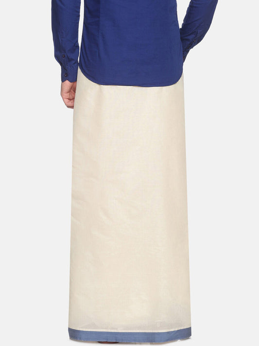Sethukrishna Men Off White Traditional Kerala Double Mundu | Swadesiicart