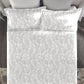 MYTRIDENT Nectarsoft Grey White Pure Cotton 400 TC King Bedsheet with 4 Pillow Covers - Swadesiicart