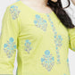 Vishudh Women Lime Green Ethnic Motifs Printed Regular Pure Cotton Kurta with Palazzos - Swadesiicart