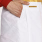 Sethukrishna Men White Solid Double Layer Readymade Dhoti | Swadesiicart