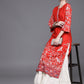 Biba Women Red Floral Printed Extended Sleeves Kurta - Swadesiicart
