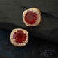 Gold-Polished With Hanging Pearl Fancy Half Hoop Earring For Women - Wahe Jewels - Swadesiicart