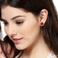 Gold-Polished With Hanging Pearl Fancy Half Hoop Earring For Women - Wahe Jewels - Swadesiicart