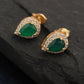 Gold-Polished Circular Drop Earring For Women - Wahe Jewels - Swadesiicart