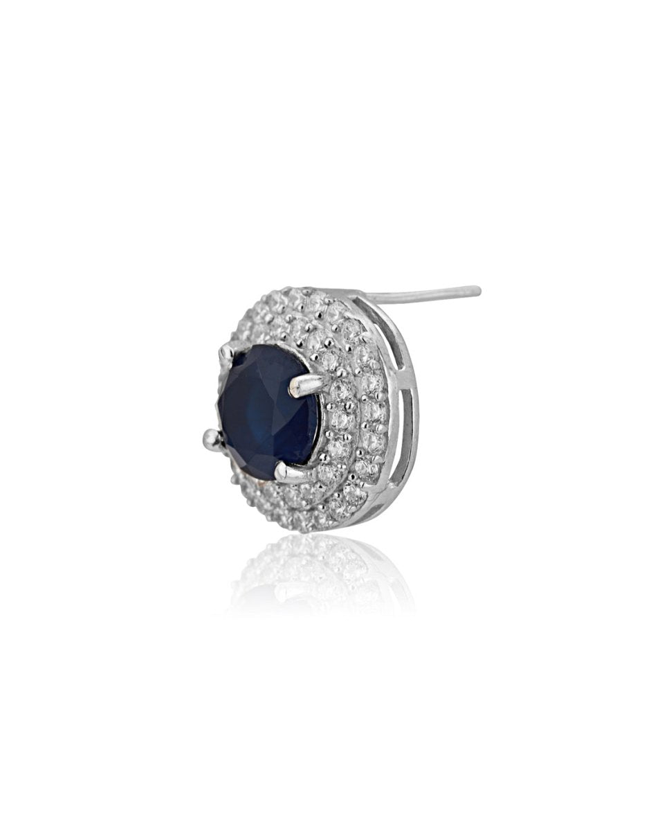 925 Sterling Silver Rhodium Plated White Pearl Contemporary Stud Earring - Wahe Jewels - Swadesiicart