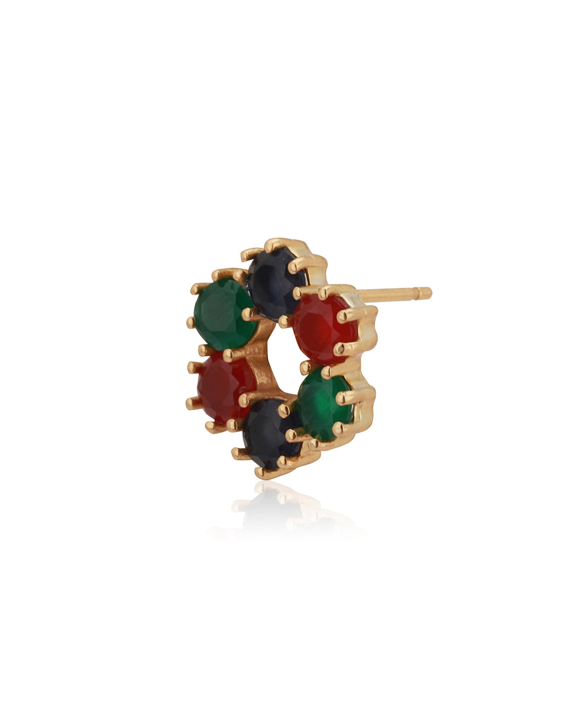 Gold-Polished With Cz Hoop Earring - Wahe Jewels - Swadesiicart