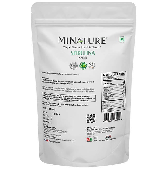 Minature Spirulina Organic Powder | Swadesiicart