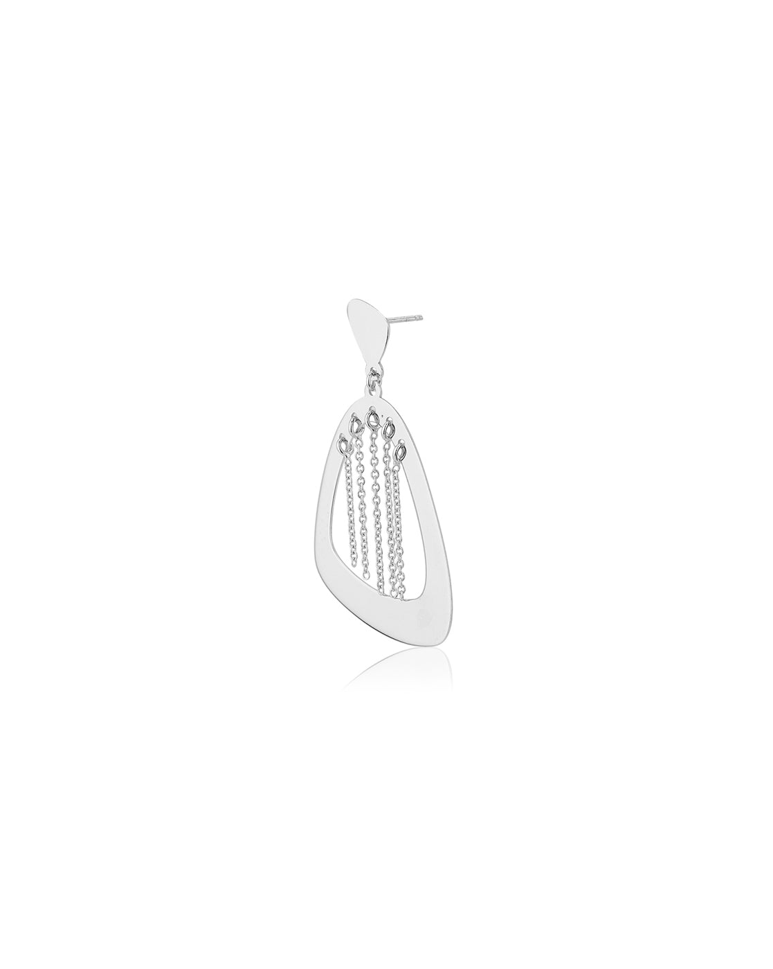 Gold-Polished With Cz Triangular Drop Earring For Women - Wahe Jewels - Swadesiicart
