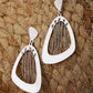 Gold-Polished With Cz Triangular Drop Earring For Women - Wahe Jewels - Swadesiicart