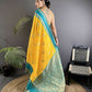 Joban Fashion Yellow Banarasi Soft Silk Woven Saree | Swadesiicart