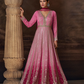Anaita Pink Real Georgette Stitched Anarkali Suit with Embroidery & Sequence Work
