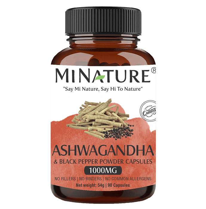 Minature Ashwagandha & Black Pepper Powder Capsules | Swadesiicart