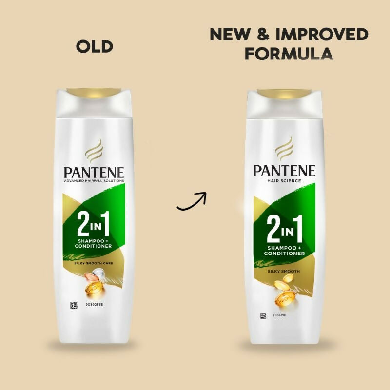 Pantene 2 In 1 Silky Smooth Care Shampoo + Conditioner | Swadesiicart