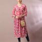 Myshka Women's Pink Printed Georgette A-Line Nyra-cut Kurta - Swadesiicart