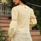 Juniper Women's Lemon Cotton Dobby Solid Embroidered Straight Tunic | Swadesiicart