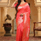 Astita Banarasi Silk Pink Saree | Swadesiicart