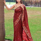 Kalini Floral Woven Design Zari Banarasi Saree | Swadesiicart