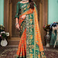 Kalini Bandhani Printed Silk Cotton Banarasi Saree | Swadesiicart