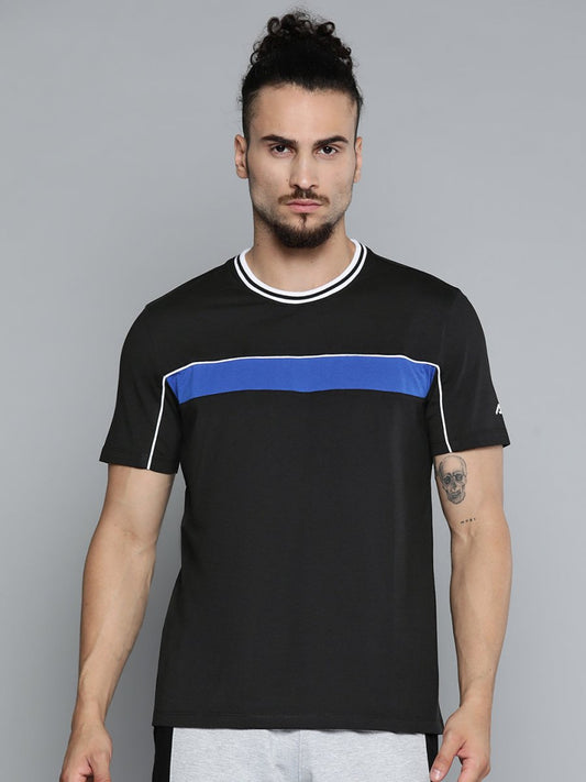 Alcis Men Black Solid Slim Fit Gym T-shirt | Swadesiicart
