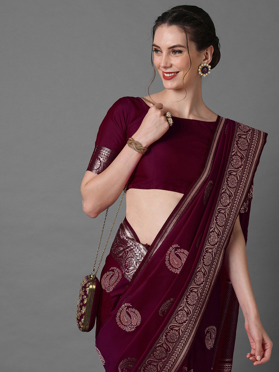 Mitera Ethnic Motifs Woven Design Zari Banarasi Saree | Swadesiicart