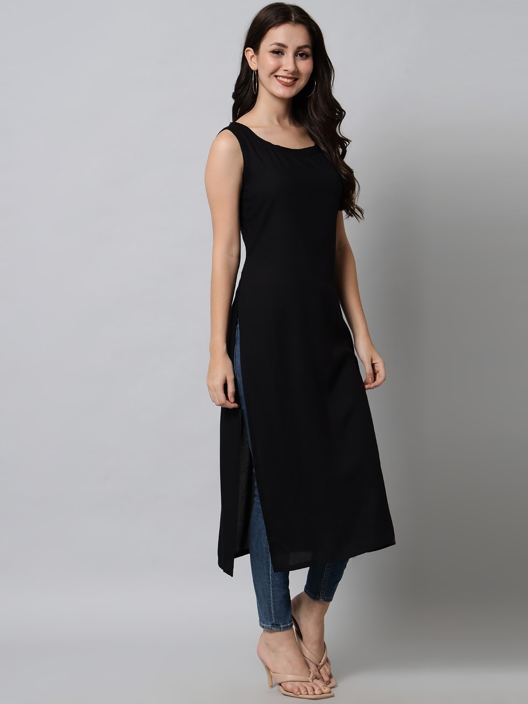 Kalini Women Black Kurta - Swadesiicart