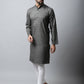 Even Apparels Brown Color Cotton Checked Men's Kurta With Band Collar (CHK1157) | Swadesiicart