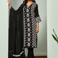 Sangria Chikankari Embroidered Straight Kurta & Trouser With Dupatta | Swadesiicart