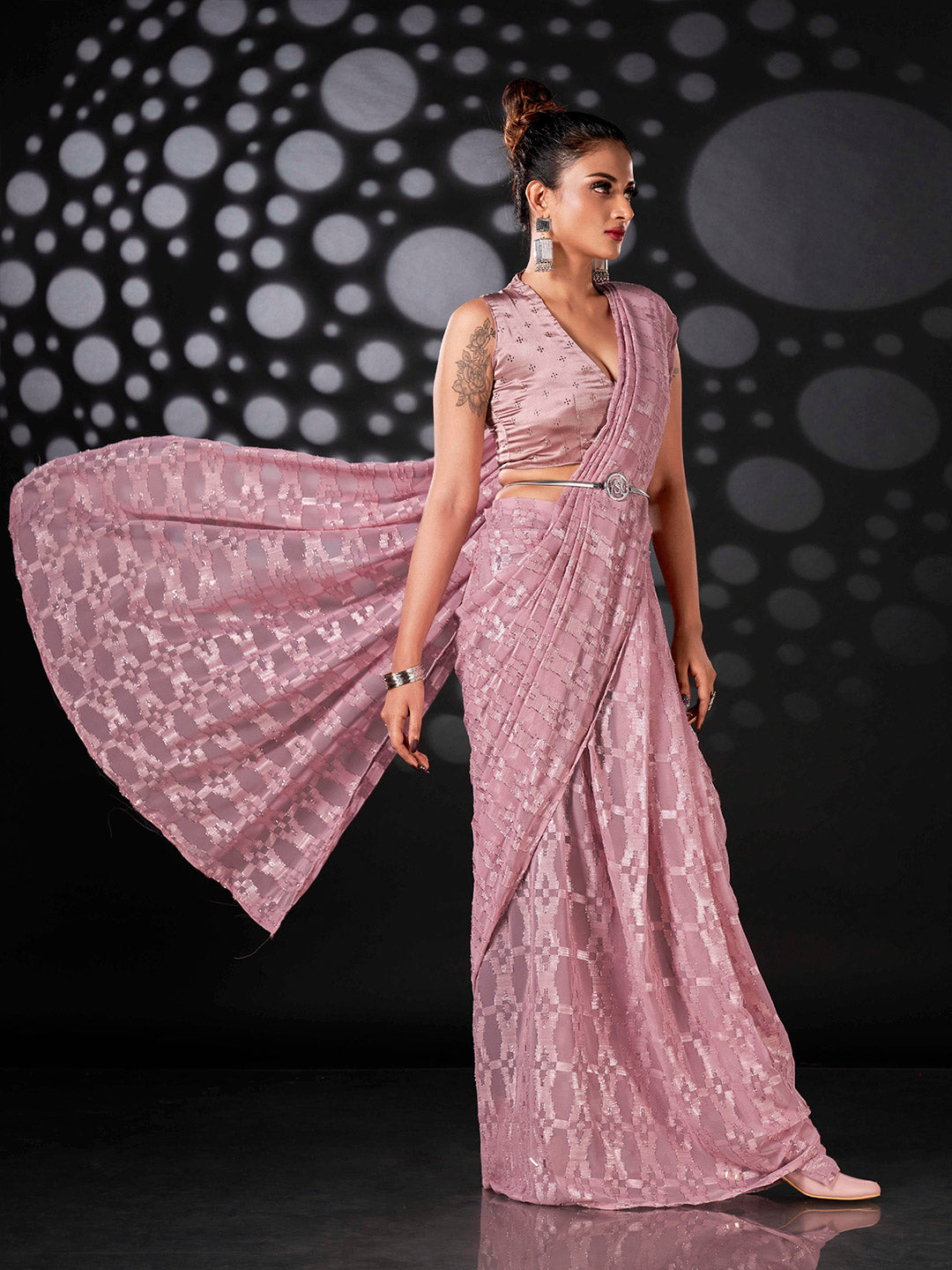 Tikhi Imli Embellished Saree | Swadesiicart