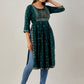 Kalini Ethnic Motifs Printed Mirror Work Kurta - Swadesiicart